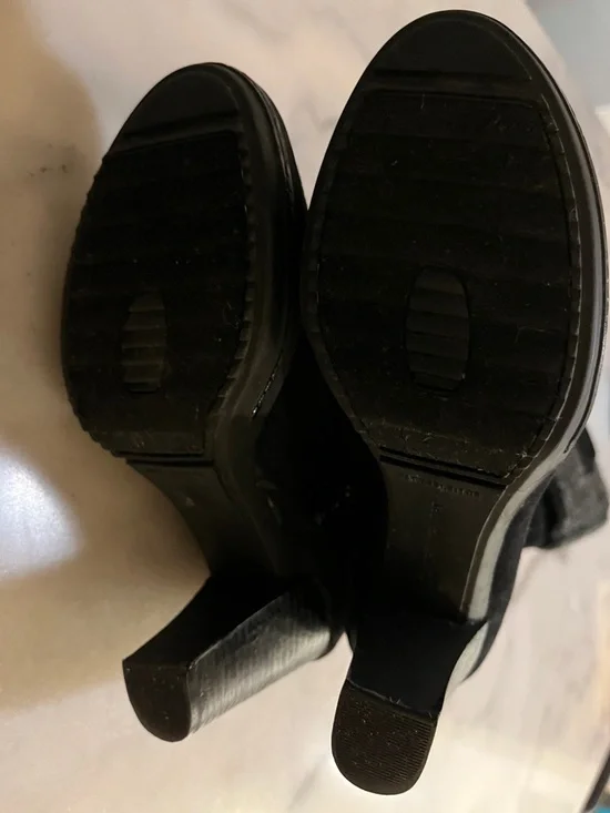 Naturalizer Black Faux-Sherling Faux Suede Heeled Boots - Picture 7 of 8